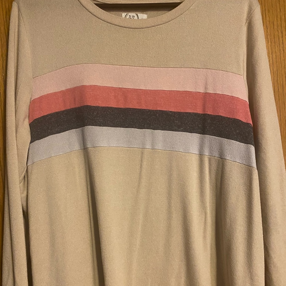 Maurices Women's Sweater with Multicolor Stripes